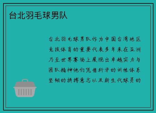 台北羽毛球男队